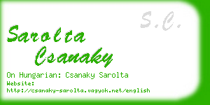 sarolta csanaky business card